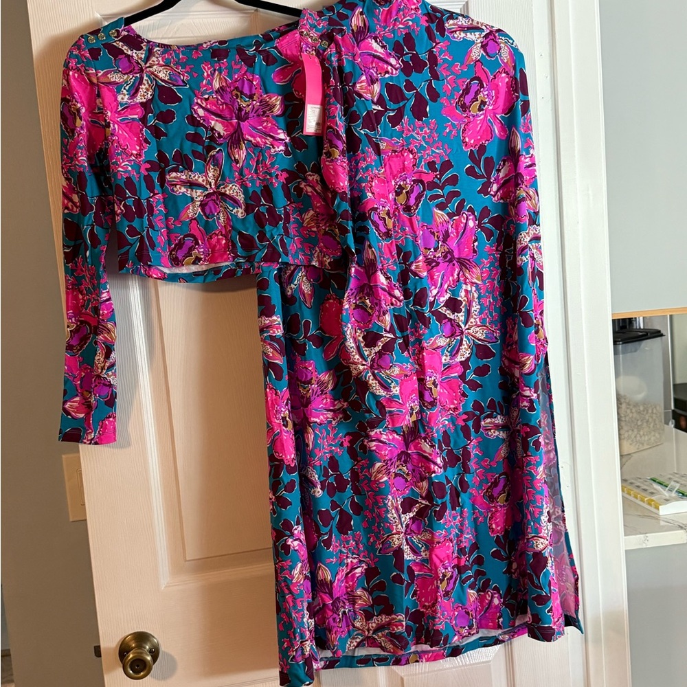 Lilly Pulitzer NWT Nessi Maxi Skirt Set Orchid You Not